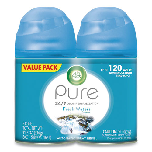 Freshmatic Ultra Spray Refill, Fresh Waters, Aerosol, 5.89 Oz, 2-pack 3 Packs-carton
