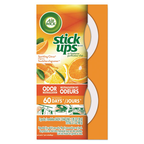 Stick Ups Air Freshener, 2.1 Oz, Sparkling Citrus, 12-carton