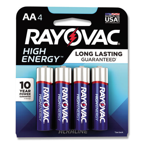 High Energy Premium Alkaline Aa Batteries, 4-pack