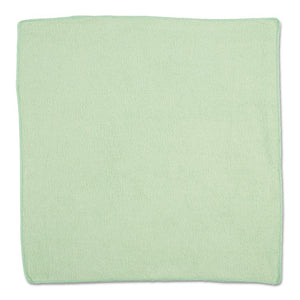 Microfiber Cleaning Cloths, 16 X 16, Green, 24-pack