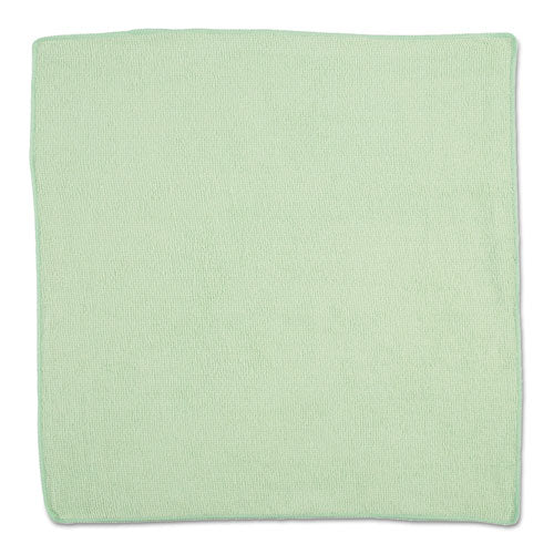 Microfiber Cleaning Cloths, 16 X 16, Green, 24-pack