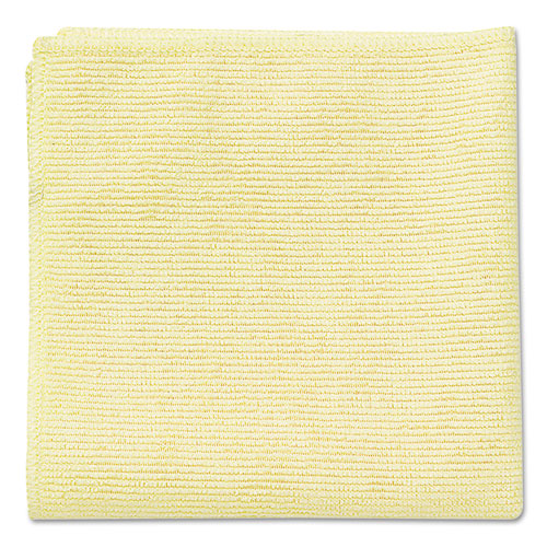 Microfiber Cleaning Cloths, 16 X 16, Yellow, 24-pack