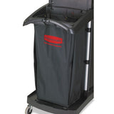 Fabric Cleaning Cart Bag, 26 Gal, 17.5" X 33", Black