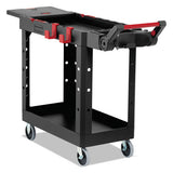Heavy Duty Adaptable Utility Cart, 2 Shelves, 25.2w X 51.5d X 36h, Black