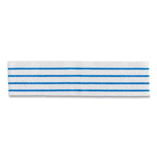 Disposable Microfiber Pad, White-blue Stripes, 4.75 X 19, 50-pack, 3 Packs-carton