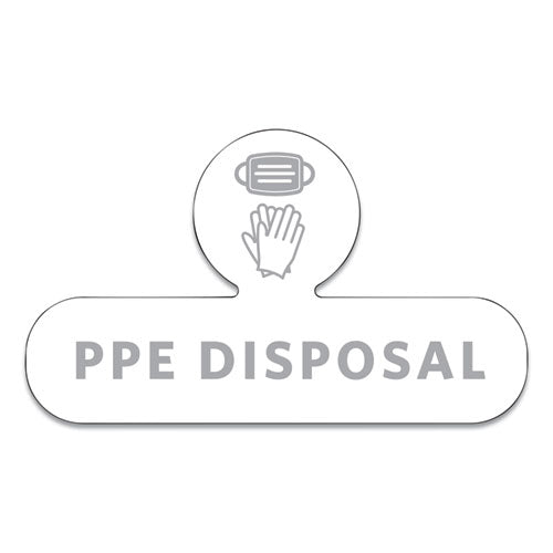 Medical Decal, Ppe Disposal, 9.5 X 5.6, White