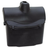 Lobby Pro Upright Dustpan, W-cover, 12 1-2"w, Plastic Pan-metal Handle, Black