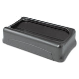 Swing Top Lid For Slim Jim Waste Containers, 11.38w X 20.5d X 5h, Plastic, Black