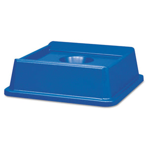 Untouchable Bottle And Can Recycling Top, Square, 20.13w X 20.13d X 6.25h, Blue