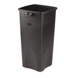 Recycled Untouchable Square Recycling Container, Plastic, 23 Gal, Blue