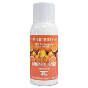 Microburst 3000 Refill, Mandarin Orange, 2 Oz Aerosol, 12-carton