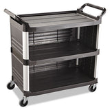 Xtra Utility Cart, 300-lb Capacity, Three-shelf, 20w X 40.63d X 37.8h, Gray