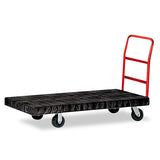 Heavy-duty Platform Truck Cart, 2,000 Lb Capacity, 24 X 48 Platform, Black