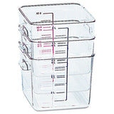 Spacesaver Square Containers, 2qt, 8 4-5w X 8 3-4d X 2 7-10h, Clear