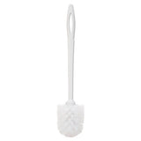 Toilet Bowl Brush, 14 1-2", White, Plastic