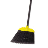 Jumbo Smooth Sweep Angled Broom, 46" Handle, Black-yellow