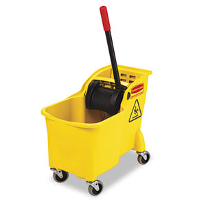 Tandem 31qt Bucket-wringer Combo, Yellow