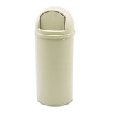 Marshal Classic Container, Round, Polyethylene, 15 Gal, Brown