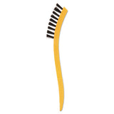 Synthetic-fill Tile And Grout Brush, 8 1-2" Long, Yellow Plastic Handle