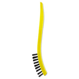 Synthetic-fill Tile And Grout Brush, 8 1-2" Long, Yellow Plastic Handle