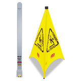 Three-sided Caution, Wet Floor Safety Cone, 21w X 21d X 30h, Yellow
