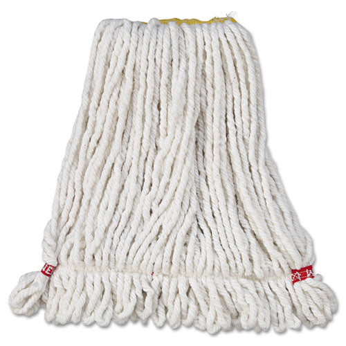 Web Foot Wet Mop Head, Shrinkless, White, Small, Cotton-synthetic, 6-carton