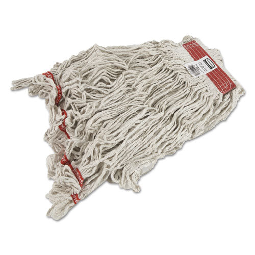 Swinger Loop Wet Mop Heads, Cotton-synthetic, White, Large, 6-carton