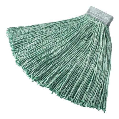 Non-launderable Cotton-synthetic Cut-end Wet Mop Heads, 24 Oz, Green, 5