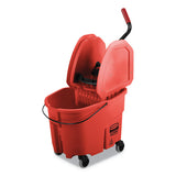 Wavebrake 2.0 Bucket-wringer Combos, 35 Qt, Down Press, Plastic, Red