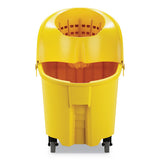Wavebrake 2.0 Bucket-wringer Combos, Down-press, 35 Qt, Plastic, Yellow