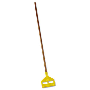 Invader Wood Side-gate Wet-mop Handle, 54", Natural-yellow