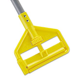 Invader Aluminum Side-gate Wet-mop Handle, 60", Gray-yellow