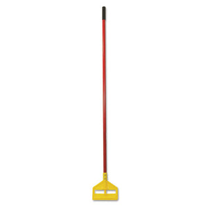 Invader Fiberglass Side-gate Wet-mop Handle, 60", Red-yellow