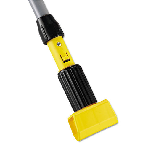 Gripper Aluminum Mop Handle, 1 1-8 Dia X 60, Gray-yellow