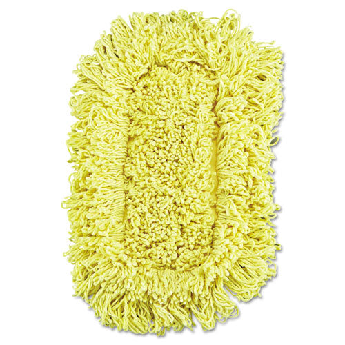 Trapper Looped-end Dust Mop Head, 12 X 5, Yellow, 12-carton