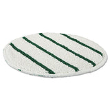 Low Profile Scrub-strip Carpet Bonnet, 19" Diameter, White-green