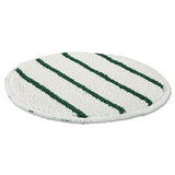 Low Profile Scrub-strip Carpet Bonnet, 19" Diameter, White-green, 5-carton