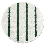 Low Profile Scrub-strip Carpet Bonnet, 19" Diameter, White-green, 5-carton