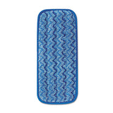 Microfiber Wet Room Pads, 24 In. Long, Split Nylon-polyester Blend, Blue