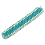Hygen Dust Mop Heads With Fringe, Green, 48", Microfiber