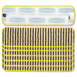 Microfiber Scrubber Pad, Vertical Polyprolene Stripes, 18", Yellow, 6-carton