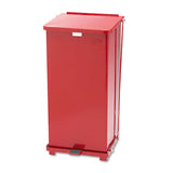 Defenders Biohazard Step Can, Square, Steel, 13 Gal, Red