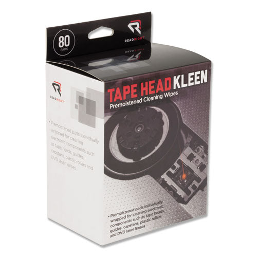 Tape Head Kleen Pad, Individually Sealed Pads, 5 X 5, 80-box