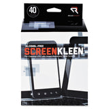 Screenkleen Alcohol-free Wet Wipes, Cloth, 5 X 5, 40-box