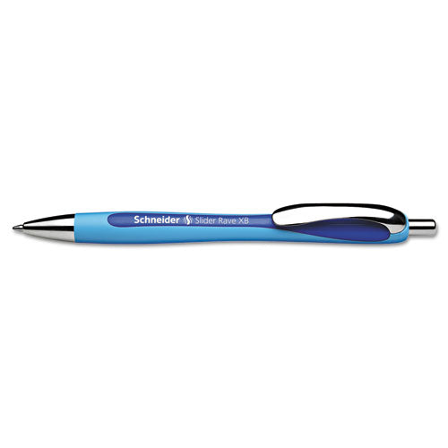 Schneider Rave Xb Retractable Ballpoint Pen, 1.4mm, Blue Ink, Blue-blue Barrel