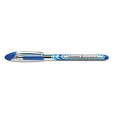 Schneider Slider Stick Ballpoint Pen, 0.8mm, Blue Ink, Blue-silver Barrel, 10-box