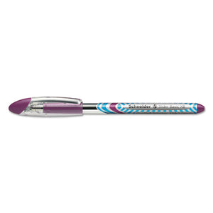 Schneider Slider Stick Ballpoint Pen, 1.4mm, Purple Ink, Purple-silver Barrel