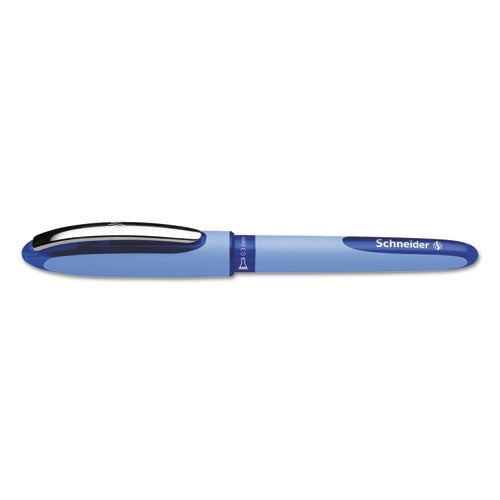 Schneider One Hybrid Stick Roller Ball Pen, 0.3mm, Blue Ink-barrel, 10-box