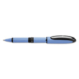 Schneider One Hybrid Stick Roller Ball Pen, 0.5mm, Black Ink, Blue Barrel, 10-box