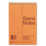 Standard Spiral Steno Book, Gregg Rule, 6 X 9, Eye-ease Green, 80 Sheets